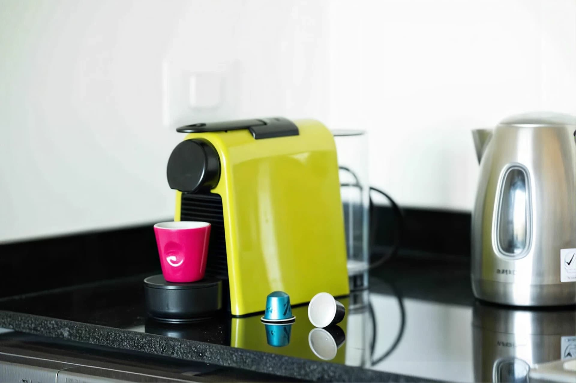 Nespresso coffee machine in The Nest kitchenette
